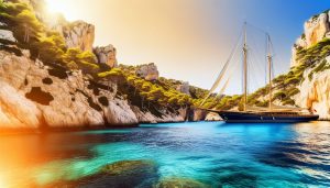 Évasion romantique à Saint-Tropez : explorez les calanques et passez la nuit sur un bateau.