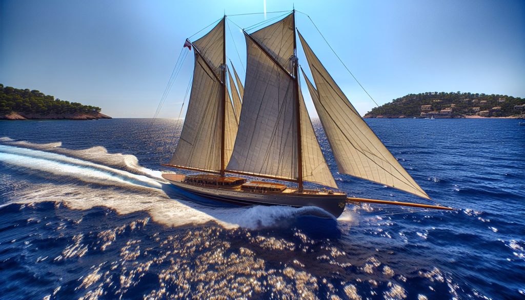 Vivez l'excitation des Voiles de Saint-Tropez à bord de l'Hygie 1930, en plein cœur de la compétition nautique.
